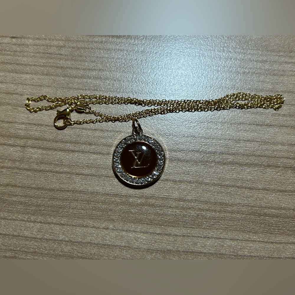 Authentic Louis Vuitton Charm with Unbranded Gold Tone Chain